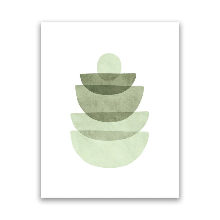 Mint Geometric Shapes Poster